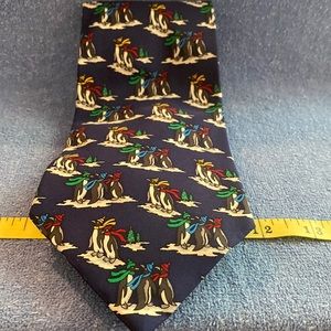 Men’s Necktie Christmas Penguins